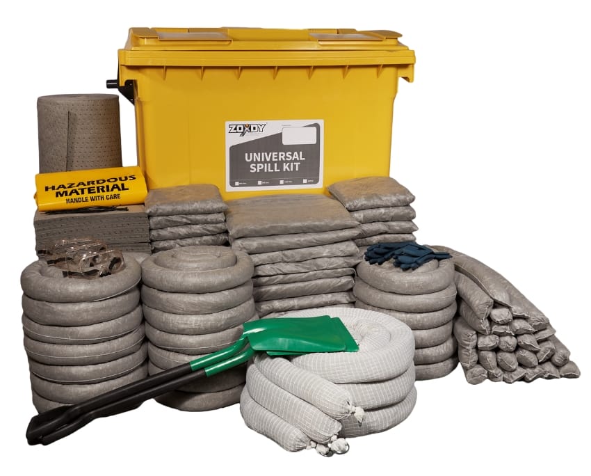 1000 Liter Universal Spill Kit in Four Wheeled Bin