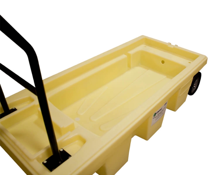 2 Drum Poly-Spillcart with Lockable Caster Wheels