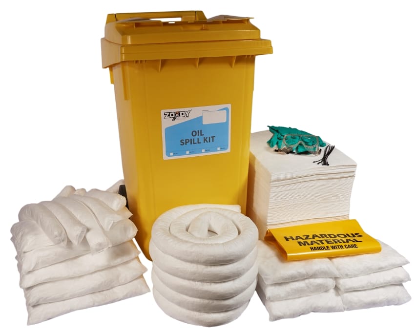 360 Liter Oil Spill Kit in Wheelie Bin