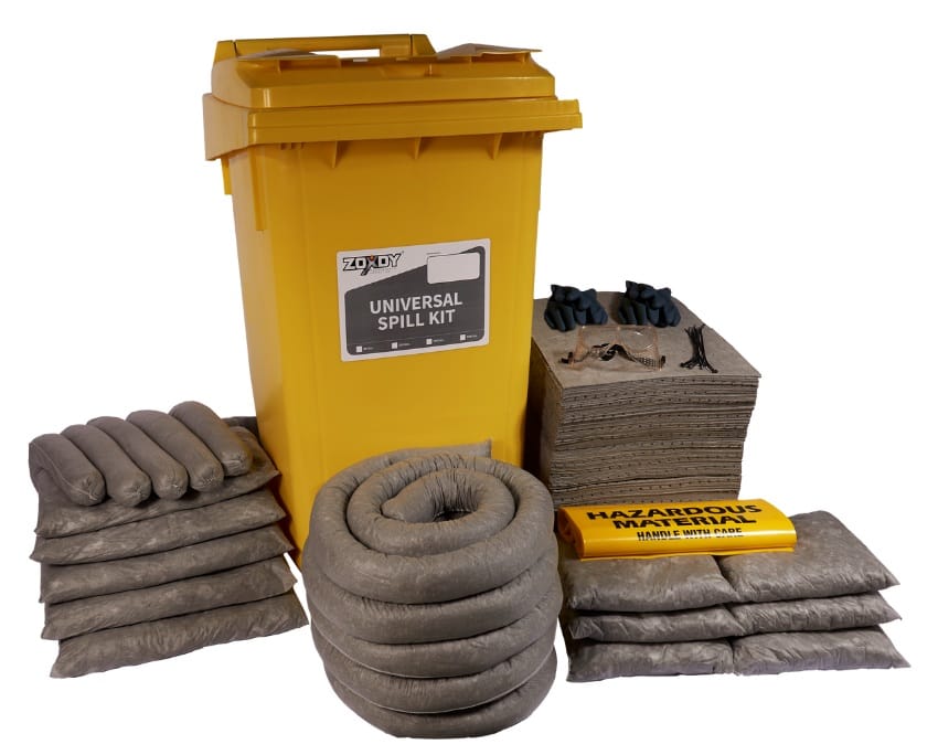 360 Liter Universal Spill Kit in Wheelie Bin