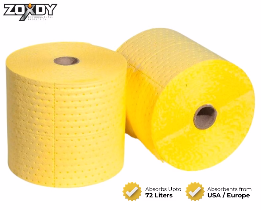 Chemical Absorbent Rolls, Bonded, Medium, 15" Width.