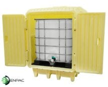 Single IBC Spill Pallet with HAZARD HUT
