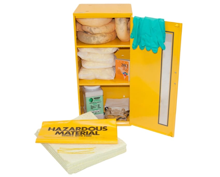 80 Liter Chemical Spill Kit in Wall Mountable Cabinet