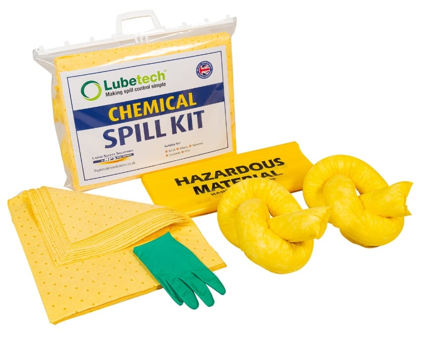 Lubetech Chemical Spill Kit in Transparant Carry Bag, 20 Liter