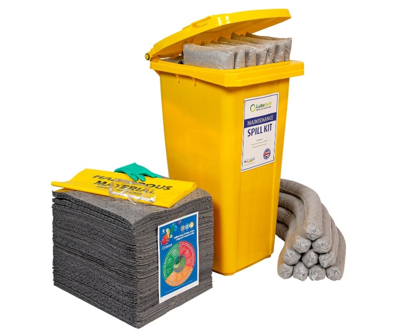 Lubetech Universal Spill Kit in Wheelie Bin, 120 Liter