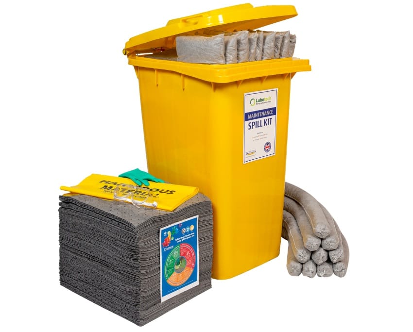 Lubetech Universal Spill Kit in Wheelie Bin, 240 Liter