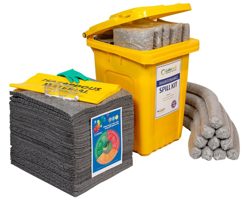 Lubetech Universal Spill Kit in Wheelie Bin, 80 Liter