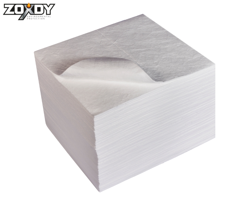 Oil Absorbent Pad, Plain, Mediumweight, 200/PK