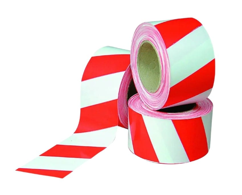 Red and White Warning Tape