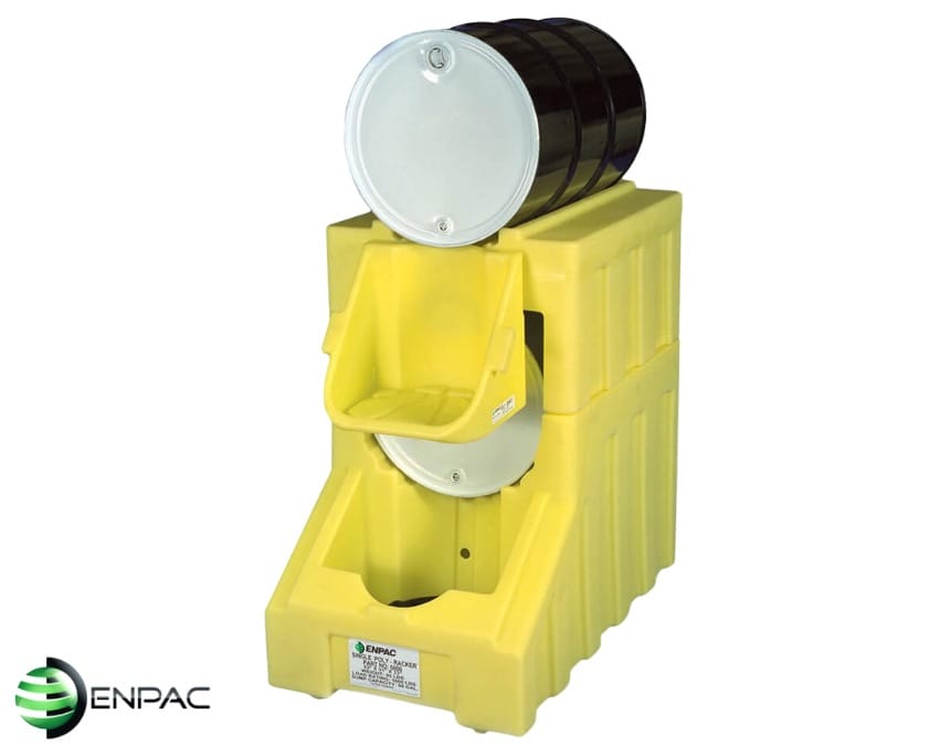 Drum Racker with Stacker and Poly-Shelf